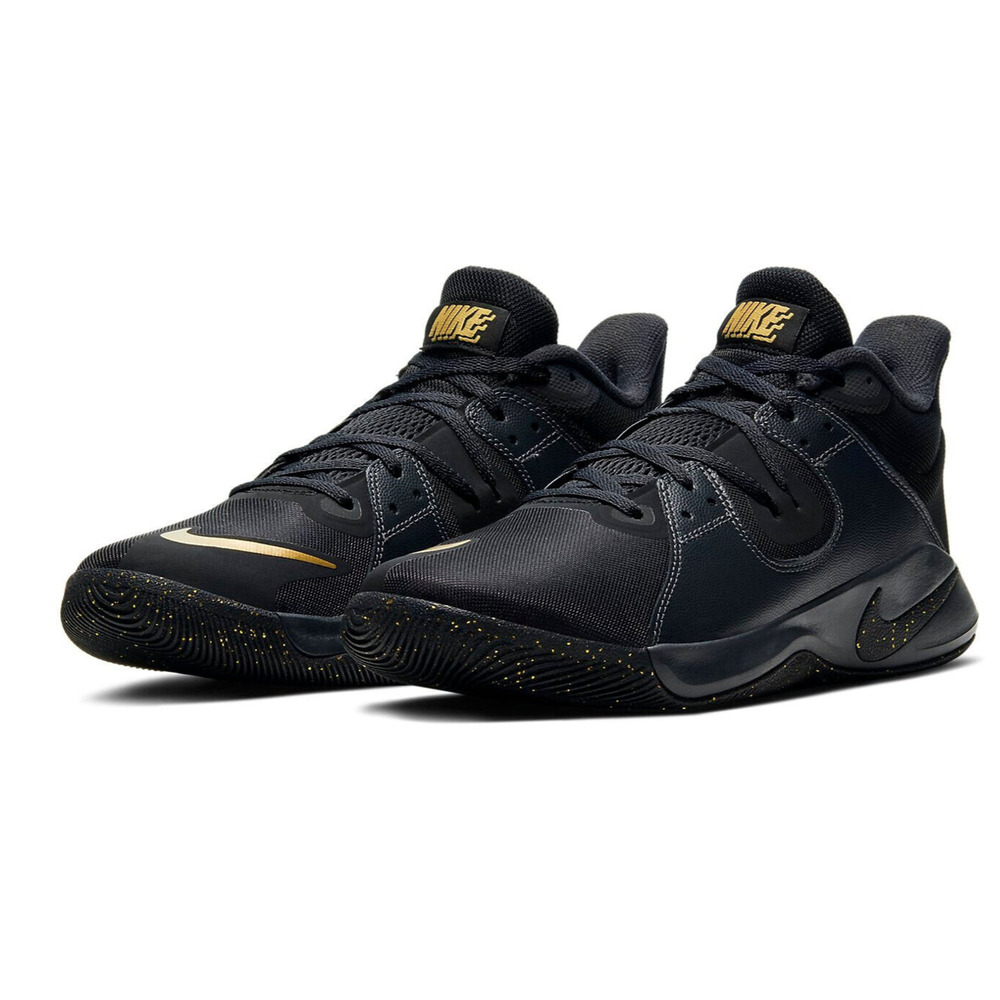 Nike Fly.By Men's Basketball Shoes Mid Black/Gold CD0189 004 Size 9 US